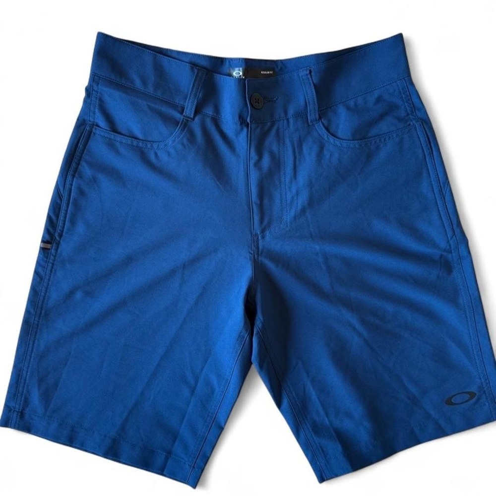Oakley Blue Golf Performance Shorts Mens 30 Athletic Stretch Lightweight